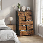 Dressoir Met 10 Stoffen Lades - Stalen Frame - Voor Slaapkamer Of Hal