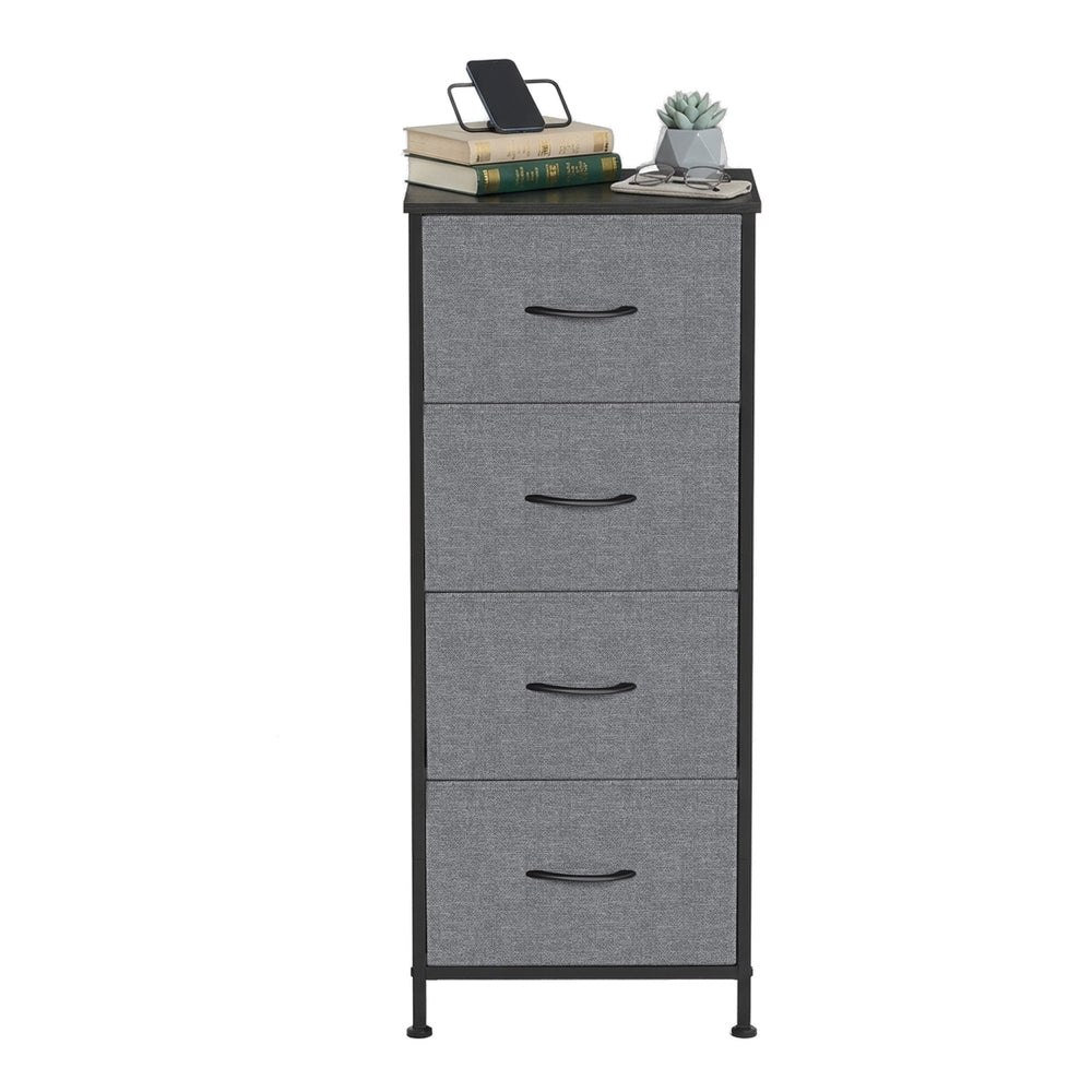 Dressoir Met 4 Stoffen Lades - Stalen Frame - Voor Slaapkamer Of Hal