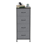 Dressoir Met 4 Stoffen Lades - Stalen Frame - Voor Slaapkamer Of Hal
