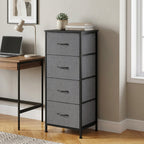 Dressoir Met 4 Stoffen Lades - Stalen Frame - Voor Slaapkamer Of Hal
