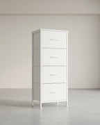 Dressoir Met 4 Stoffen Lades - Stalen Frame - Voor Slaapkamer Of Hal