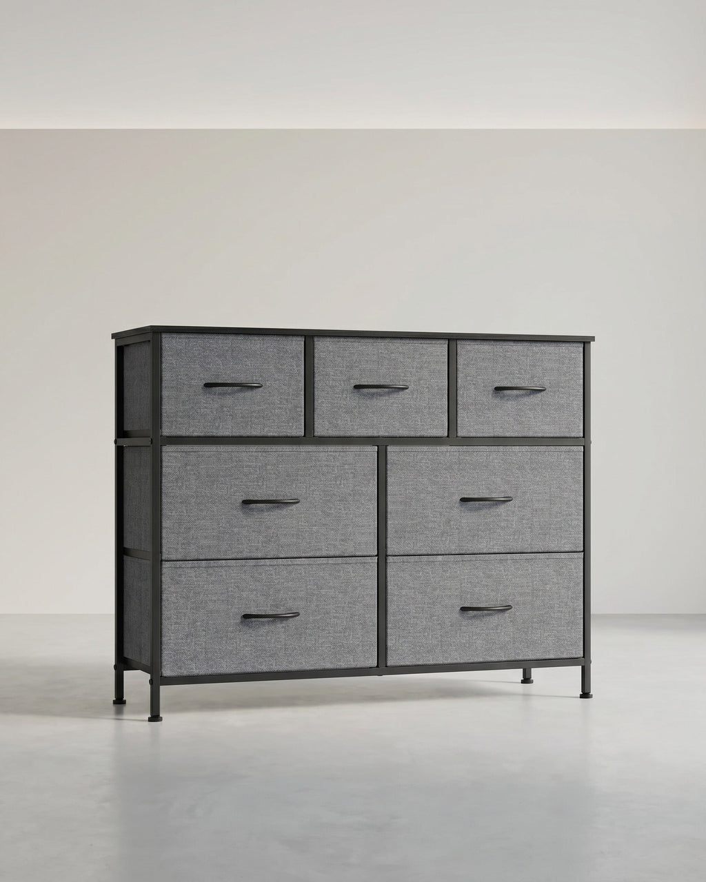 Grote Dressoir Met 7 Stoffen Lades - Stalen Frame - Voor Slaapkamer Of Woonkamer