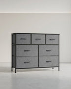 Grote Dressoir Met 7 Stoffen Lades - Stalen Frame - Voor Slaapkamer Of Woonkamer