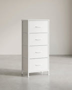 Dressoir Met 4 Stoffen Lades - Stalen Frame - Voor Slaapkamer Of Hal