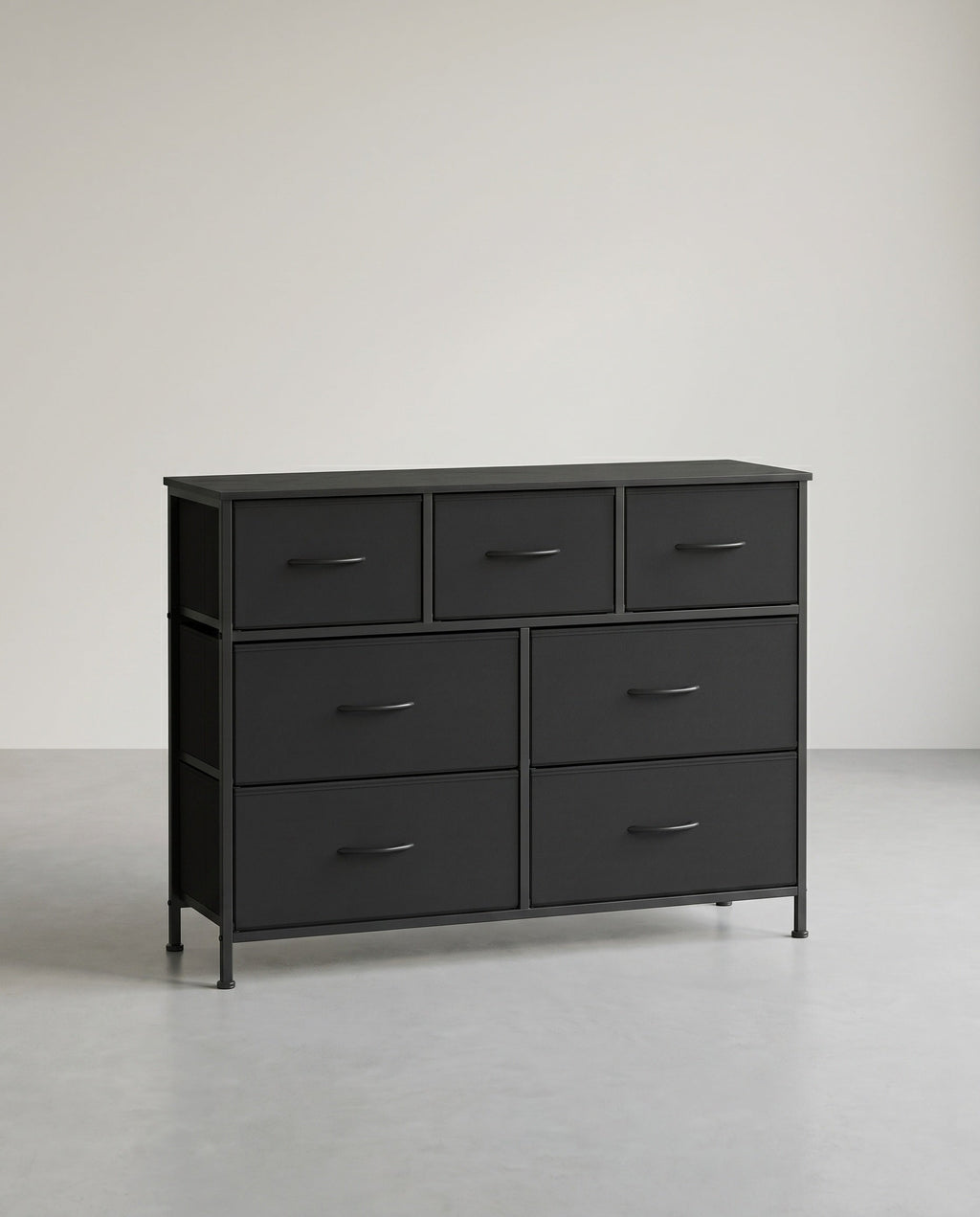 Dressoir Met 7 Stoffen Lades - Stalen Frame - Voor Slaapkamer Of Hal