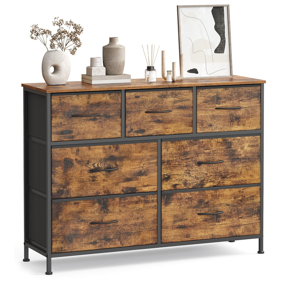 Dressoir Met 7 Stoffen Lades - Stalen Frame - Voor Slaapkamer Of Hal