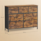 Dressoir Met 7 Stoffen Lades - Stalen Frame - Voor Slaapkamer Of Hal