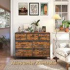 Dressoir Met 7 Stoffen Lades - Stalen Frame - Voor Slaapkamer Of Hal