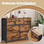 Dressoir Met 7 Stoffen Lades - Stalen Frame - Voor Slaapkamer Of Hal