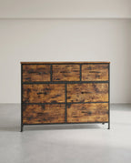 Dressoir Met 7 Stoffen Lades - Stalen Frame - Voor Slaapkamer Of Hal