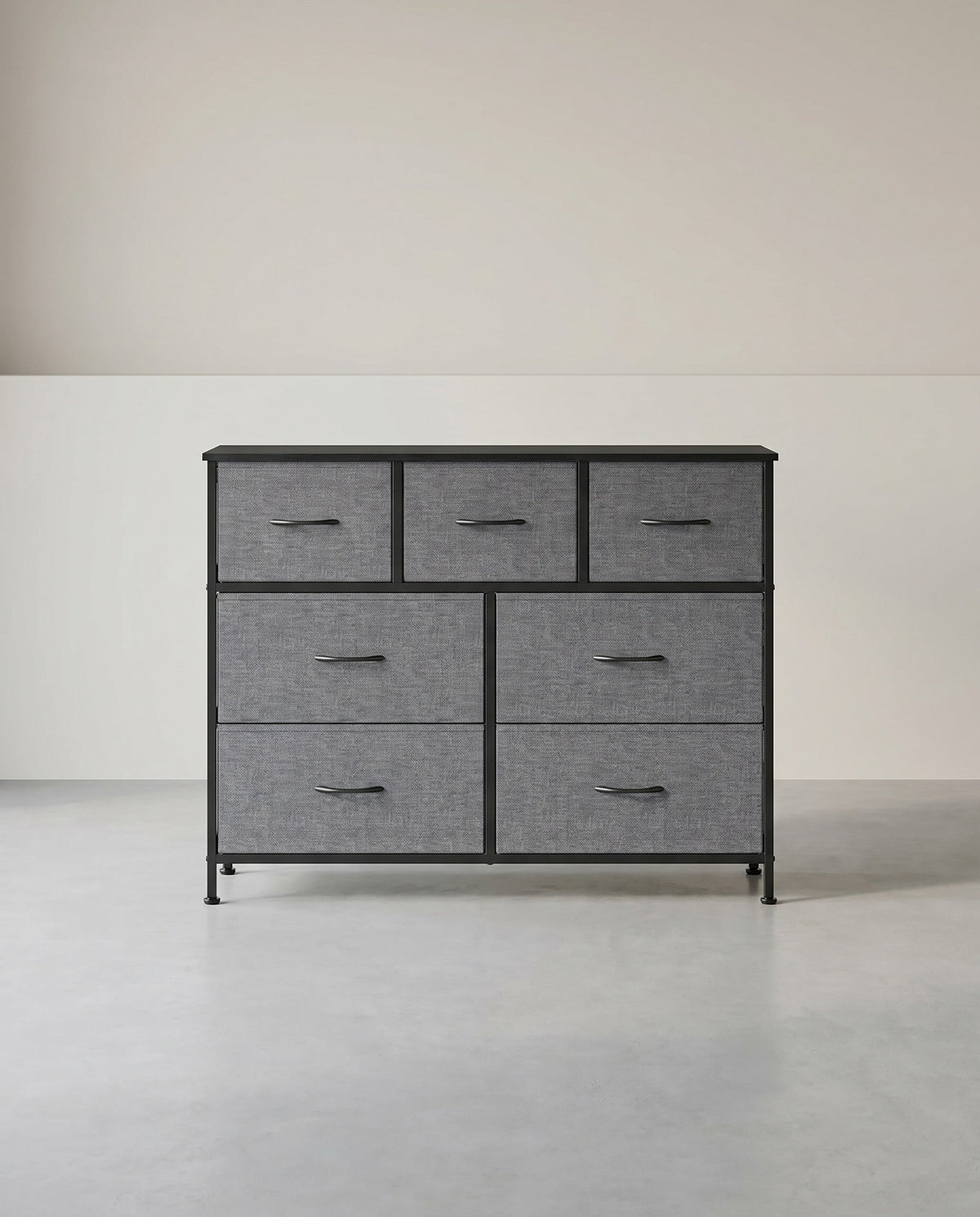 Dressoir Met 7 Stoffen Lades - Stalen Frame - Voor Slaapkamer Of Hal
