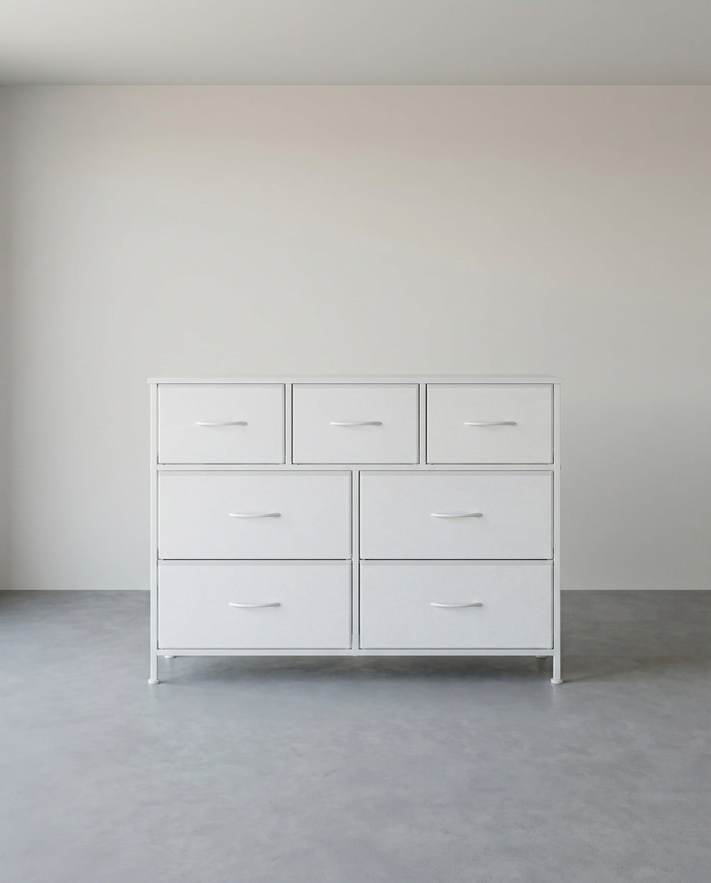 Dressoir Met 7 Stoffen Lades - Stalen Frame - Voor Slaapkamer Of Hal