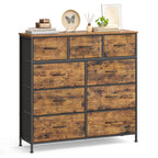Dressoir Met 9 Stoffen Lades - Stalen Frame - Voor Slaapkamer Of Hal