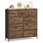 Dressoir Met 9 Stoffen Lades - Stalen Frame - Voor Slaapkamer Of Hal