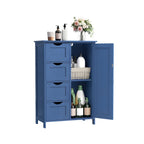 Badkamerkast - Ladekast - Opbergkast met Deur en Lades - 55 x 30 x 82 cm