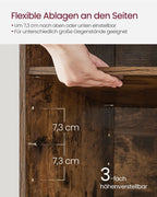 Opbergkisten – Schoenenbank met Opbergruimte – 9 Vakken – Verstelbare Planken – 30,3 x 78,5 x 48 cm – Spaanplaat – Schuim – Linnenlook Bekleding – Max. Belastbaarheid 136 kg