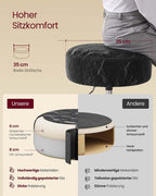 Make-up Kruk Draaibaar – In Hoogte Verstelbaar – 360° – PU met Gletsjerpatroon – Kaptafelkruk tot 120 kg