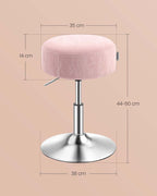 Make-up Kruk Draaibaar – In Hoogte Verstelbaar – 360° – PU met Gletsjerpatroon – Kaptafelkruk tot 120 kg
