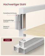 Boekenkast Met 6 Niveaus - Stalen Frame - Voor Woonkamer Slaapkamer Of Kantoor
