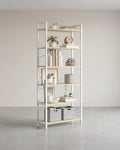 Boekenkast Met 6 Niveaus - Stalen Frame - Voor Woonkamer Slaapkamer Of Kantoor
