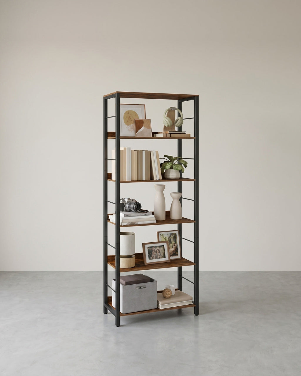 Boekenkast Industrieel – Opbergkast met Planken – In Meerdere Hoogtes