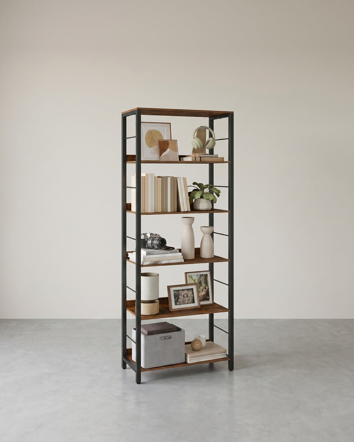 Boekenkast Industrieel – Opbergkast met Planken – In Meerdere Hoogtes