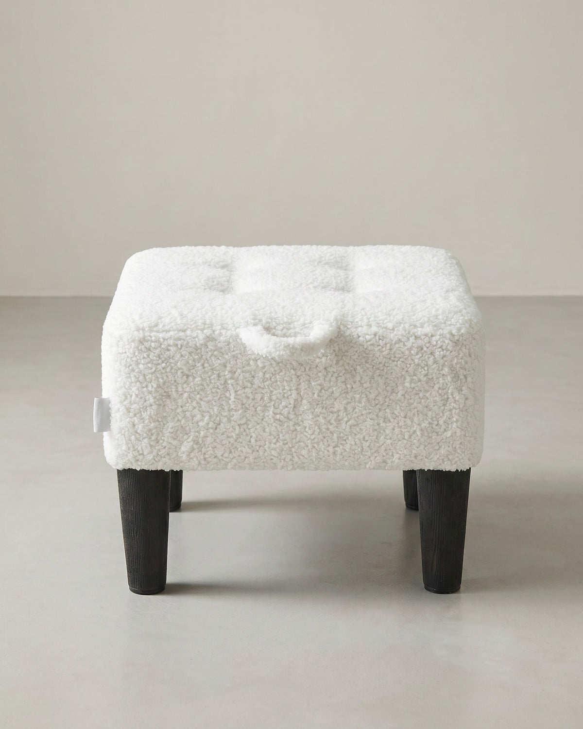 Zithocker Met Dikke Vulling - Voetenbank Met Fleece Bekleding - Tot 150 kg