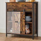 Dressoir Industrieel – Met Schuifdeur – 70 x 30 x 80 cm