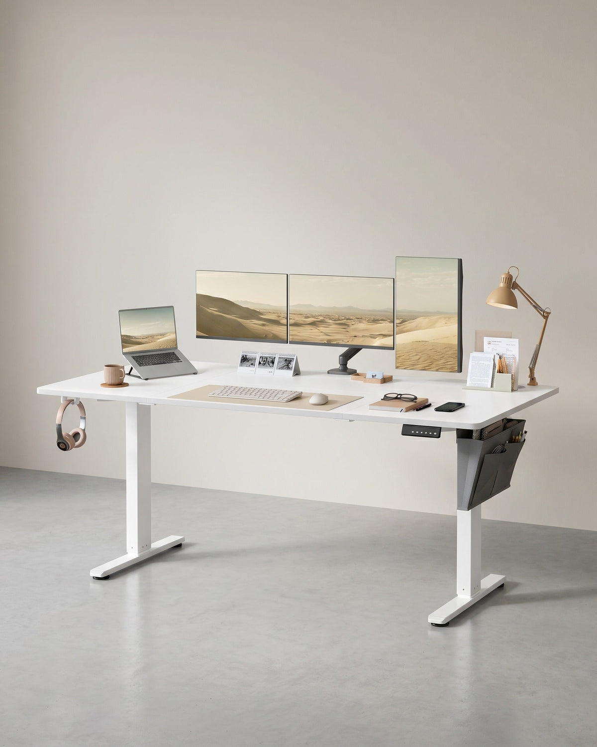 Zit Sta Bureau Elektrisch 180 x 80 cm – In Hoogte Verstelbaar – 4 Geheugenstanden – USB-C – Kabelbeheer
