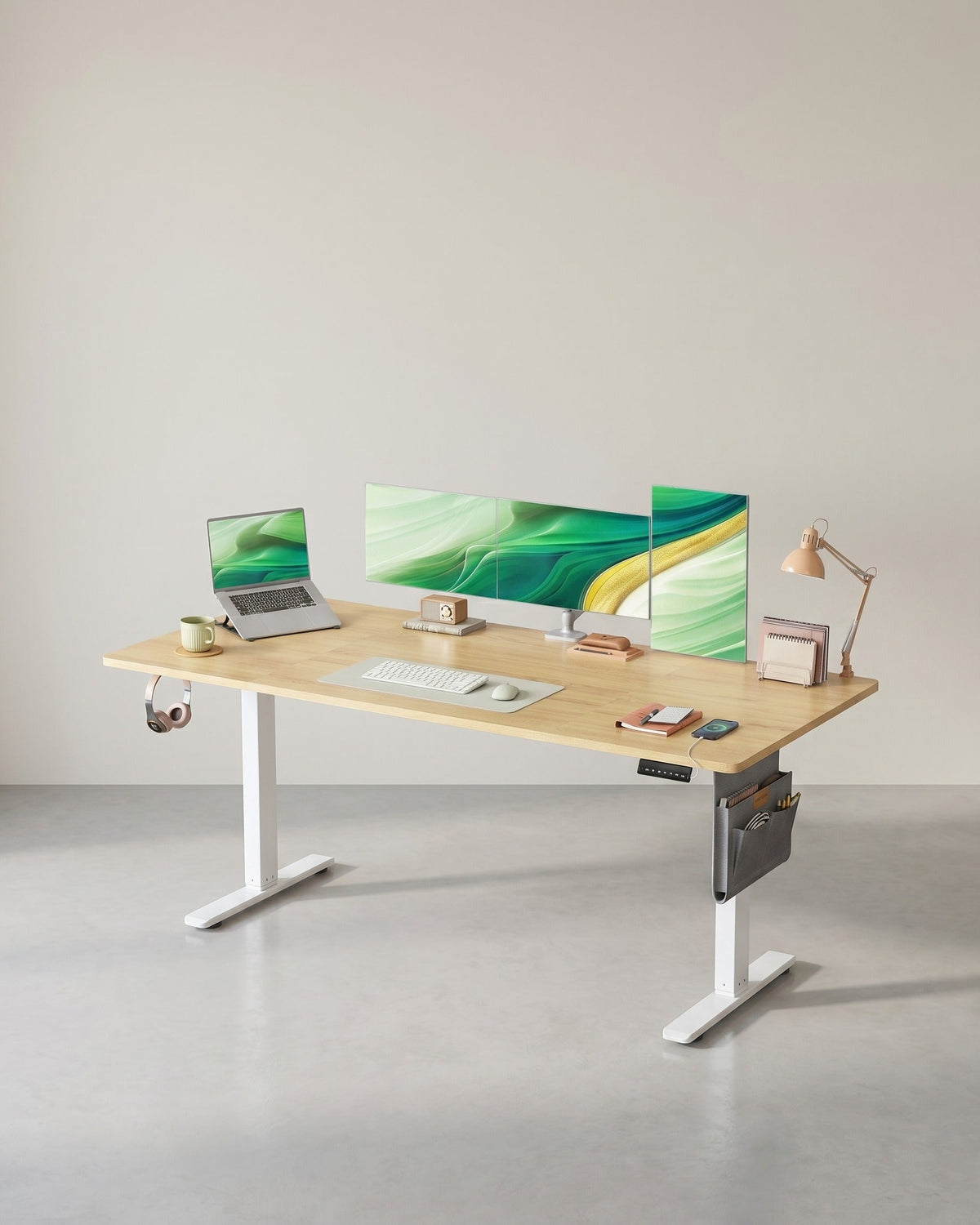 Zit Sta Bureau Elektrisch 180 x 80 cm – In Hoogte Verstelbaar – 4 Geheugenstanden – USB-C – Kabelbeheer