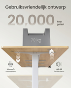 Zit Sta Bureau Elektrisch 180 x 80 cm – In Hoogte Verstelbaar – 4 Geheugenstanden – USB-C – Kabelbeheer