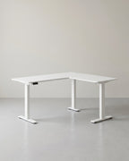 Zit Sta Hoekbureau Elektrisch – L-Vormig 140 x 160 cm – In Hoogte Verstelbaar – Stopcontact & USB – Geheugenfunctie