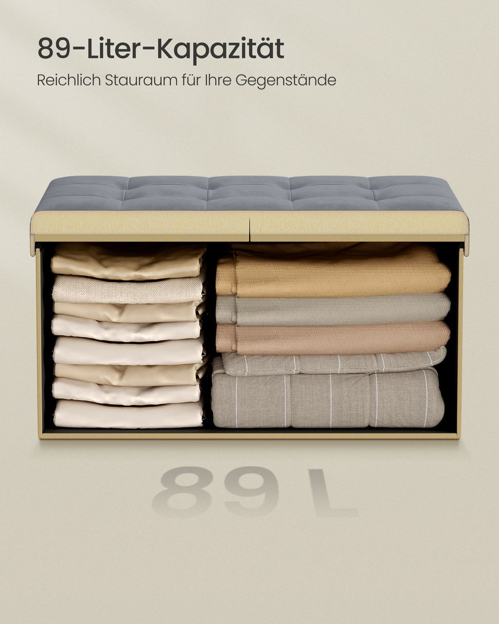 Opbergbank - 40 x 80 x 38 cm - Met Klapdeksel - Voor Slaapkamer Of Hal