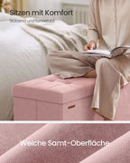 Opvouwbare Fluwelen Opbergkruk – 110 cm – 112L – Tot 300 kg Draagkracht