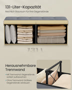 Opbergbank - 38 x 110 x 38 cm - Met Klapdeksel - Voor Slaapkamer Of Hal