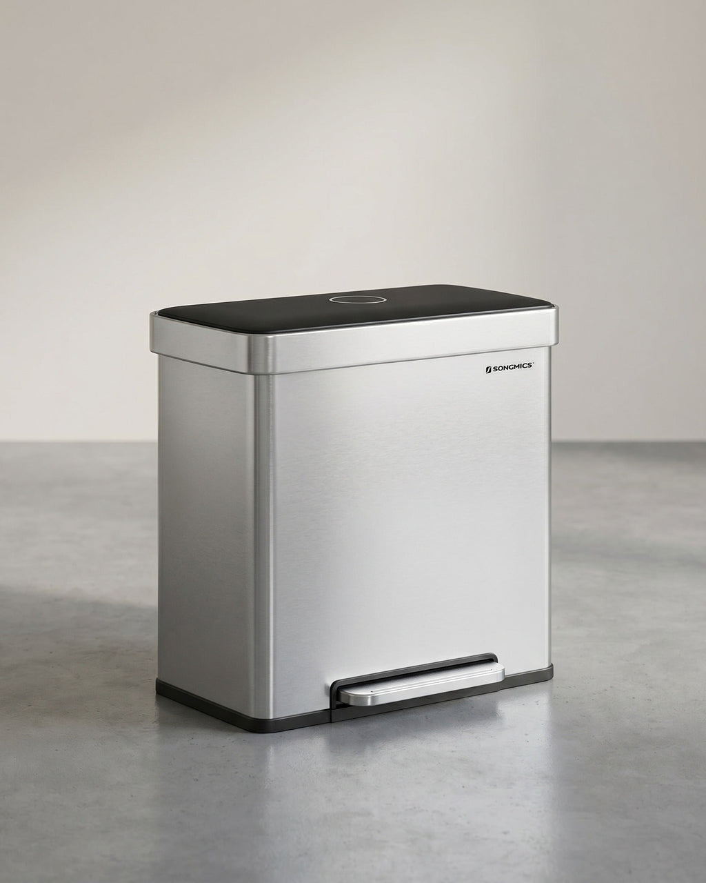Afvalscheiding Prullenbak 2 x 30 L - Pedaalemmer Met 2 Vakken - Voor Keuken