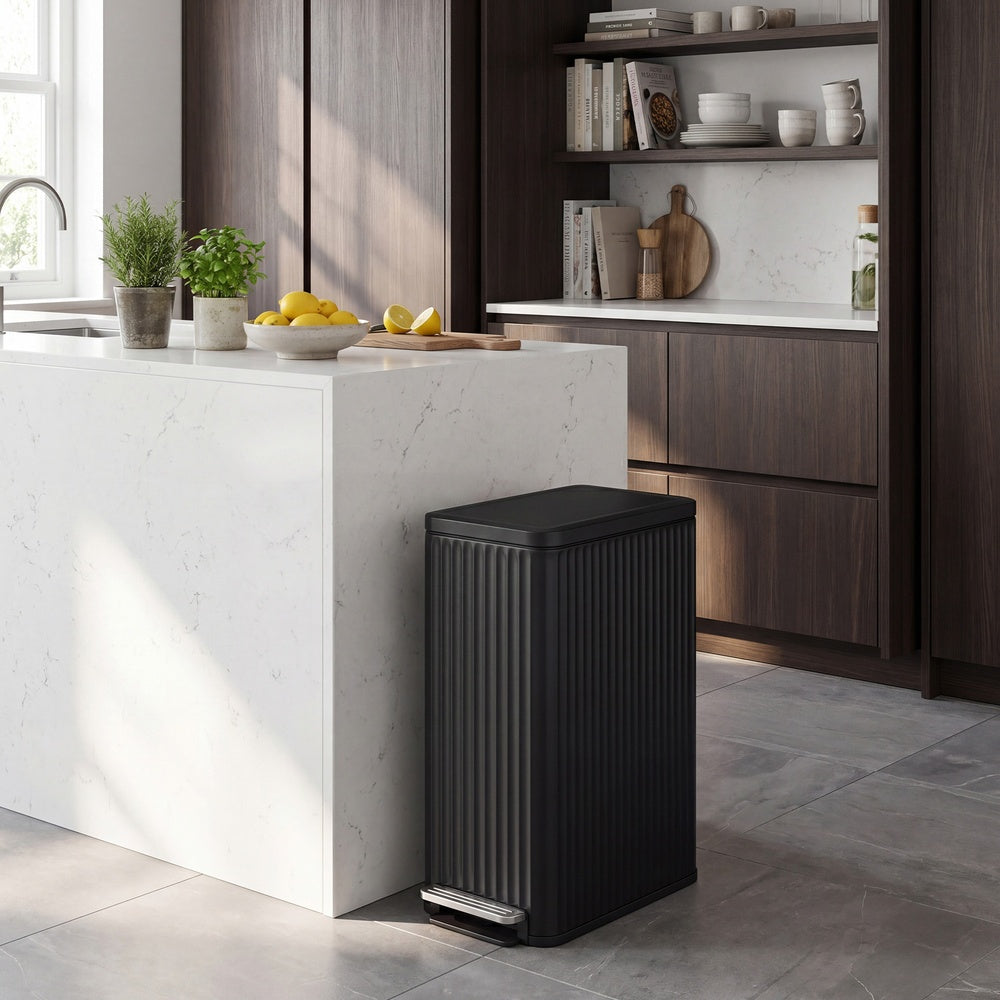 Prullenbak Keuken 50 L - Pedaalemmer Met Softclose-deksel - Met Uitneembare Binnenemmer