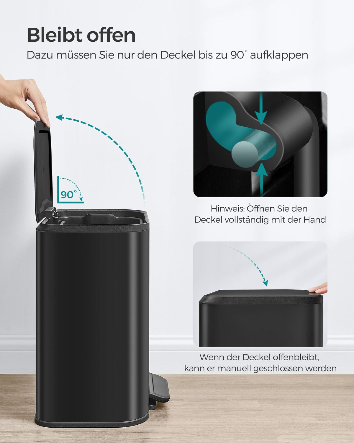 Vuilnisbak – 20 liter – Pedaal – Staal – Softclose