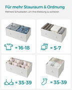 Dressoir - 5 Stoffen Lades - Stalen Frame - Voor Slaapkamer Of Hal