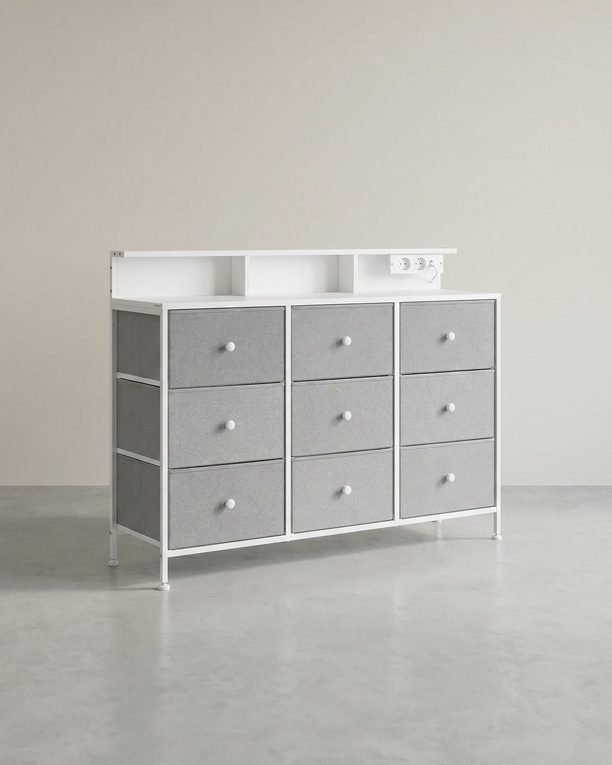 Commode met USB & Stopcontact - Ladekast met LED-verlichting