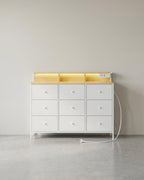 Commode met USB & Stopcontact - Ladekast met LED-verlichting