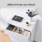 Dressoir Met 6 Lades - Hoge Ladekast - Voor Slaapkamer En Hal