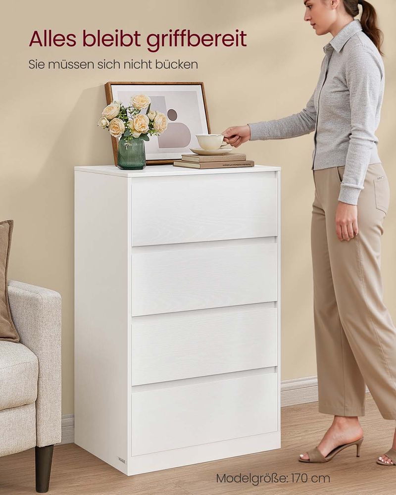 Ladekast Modern – 4 Lades – KAILYN Collectie – Minimalistisch Ontwerp