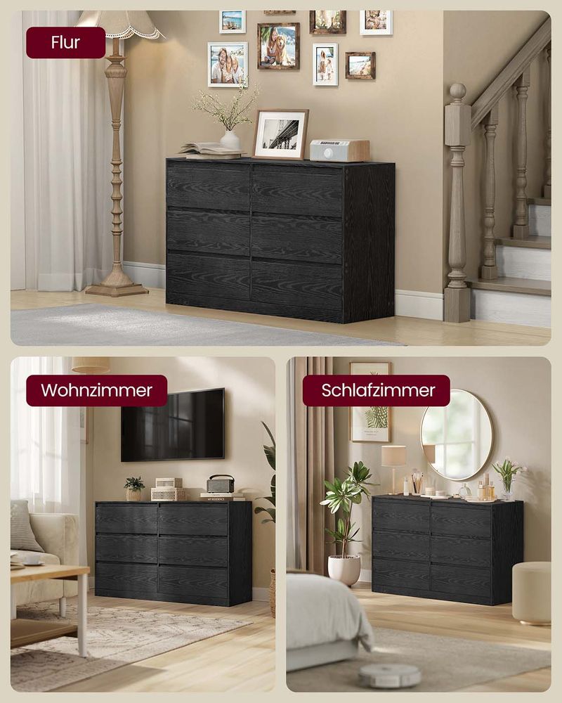 Ladekast Modern – 6 Lades – Commode – KAILYN Collectie