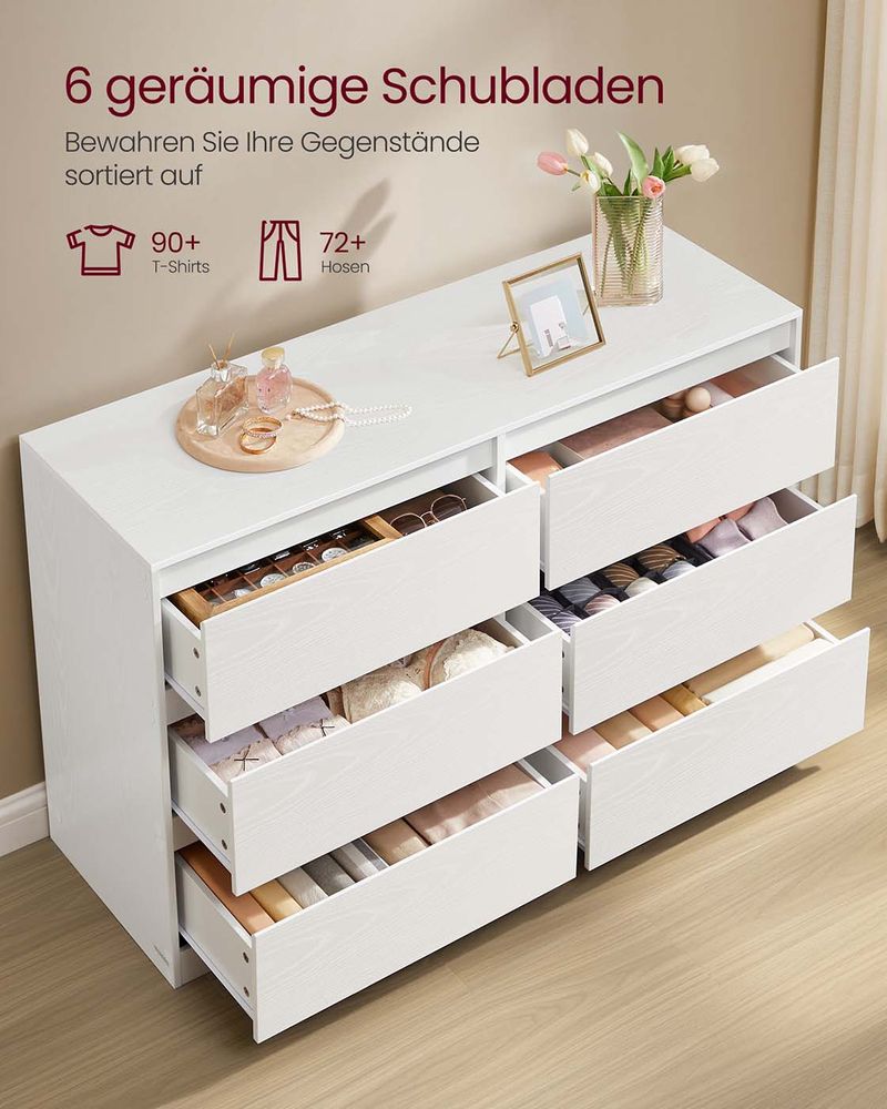 Ladekast Modern – 6 Lades – Commode – KAILYN Collectie
