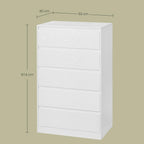 Dressoir - 5 Lades - 40 x 60 x 97 cm - Voor Slaapkamer Of Hal