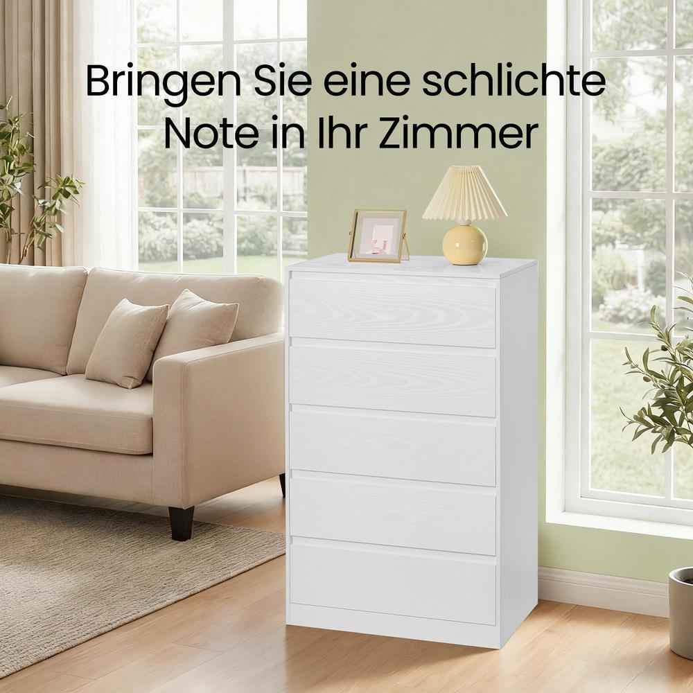 Dressoir - 5 Lades - 40 x 60 x 97 cm - Voor Slaapkamer Of Hal