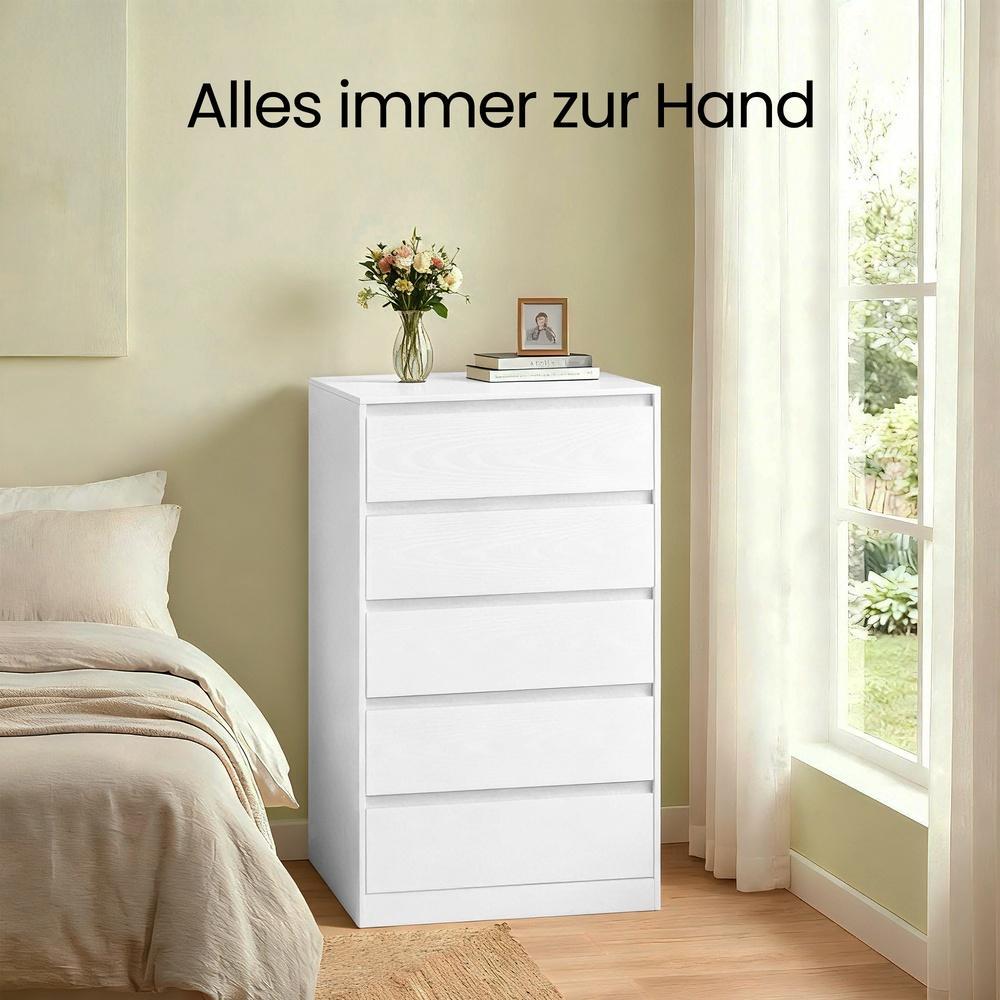 Dressoir - 5 Lades - 40 x 60 x 97 cm - Voor Slaapkamer Of Hal