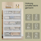 Dressoir - 5 Lades - 40 x 60 x 97 cm - Voor Slaapkamer Of Hal