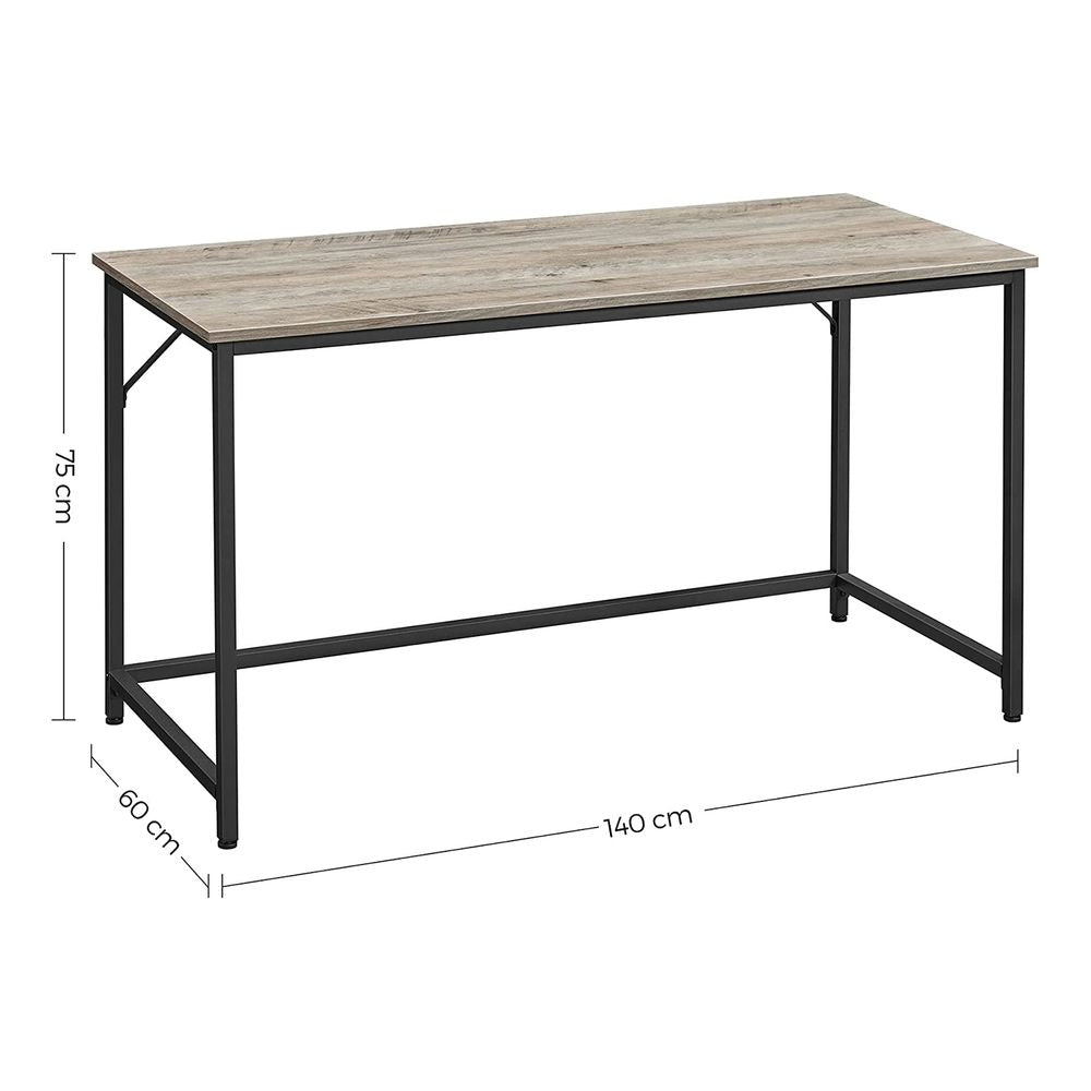 Bureau Industrieel Design – 140 cm Breed – Compact en Stevig – Tot 50 kg Draagvermogen